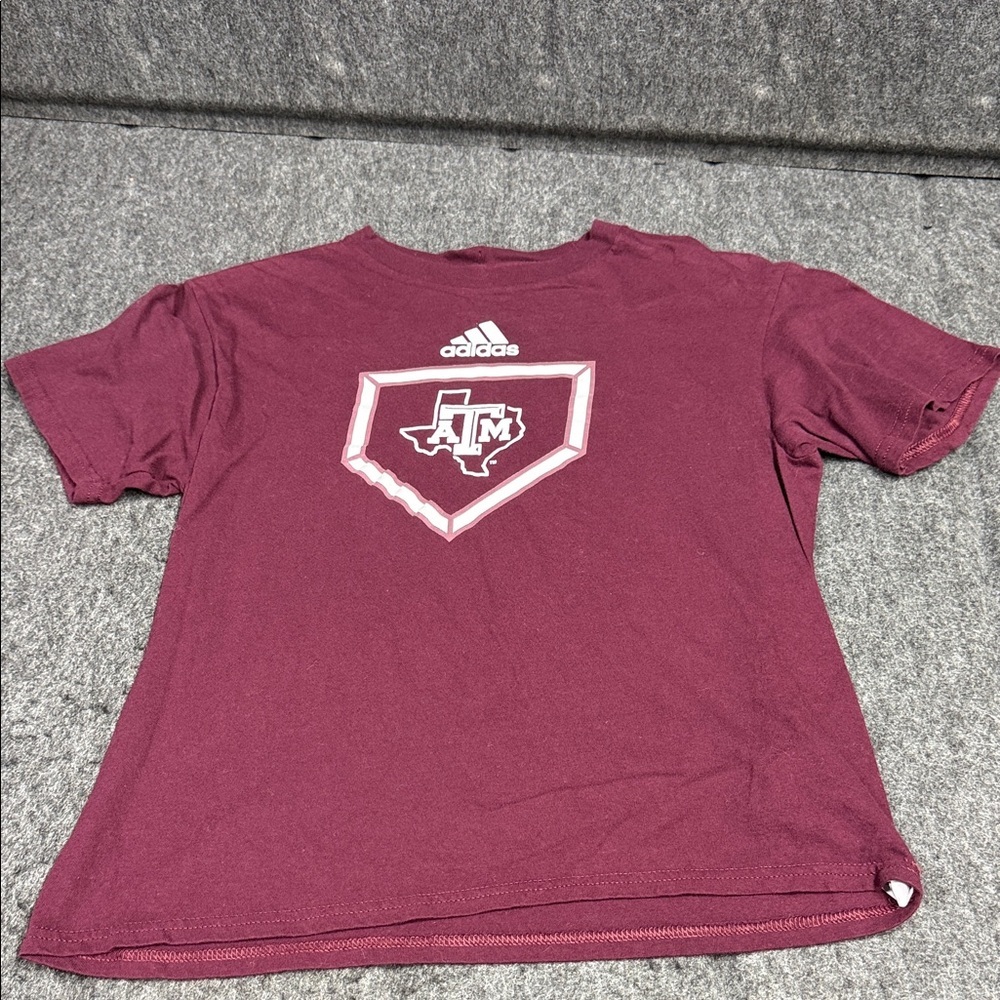 Adidas Kids Burgundy Graphic Tee